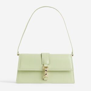H&M Pastel Green Shoulder Bag with Gold Hardware